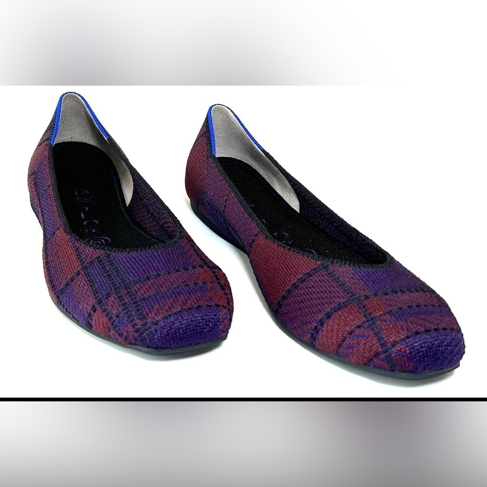Rothy's The Square - Cranberry Plaid - 9.5 Women